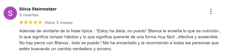 Testimonio Silivia Steinmeitzer google